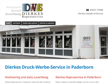 Tablet Screenshot of dierkes-dws.de